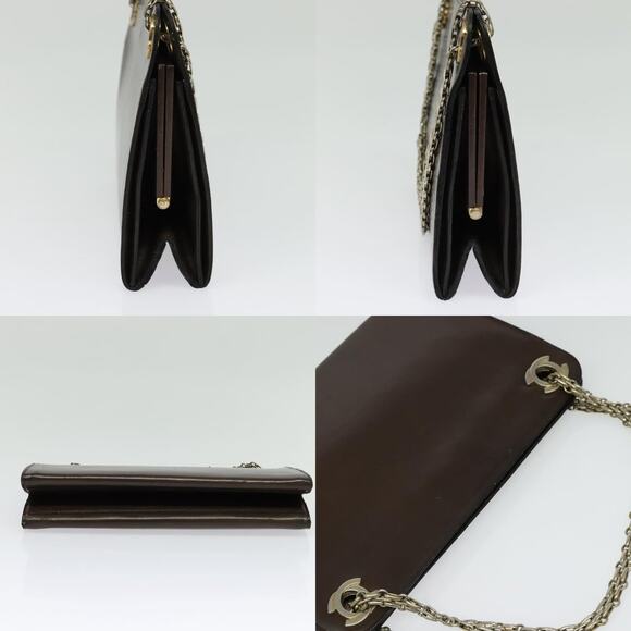 Chanel Chain Handbag Leather Brown Gold CC - Picture 3 of 7